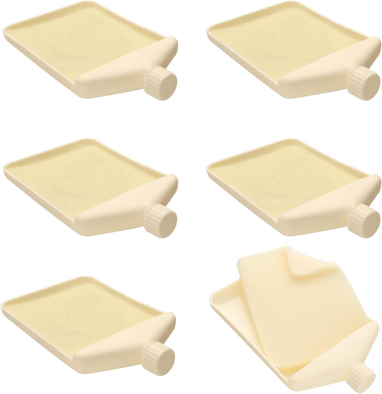 The Beadsmith Bead Funnel Trays – Basic Elements – Includes Removable Bead Mat Insert & Twist Cap –Contain, Fill & Pour Beads, Sand, Confetti & Tiny Parts for Arts and Crafts – 6 Piece Set